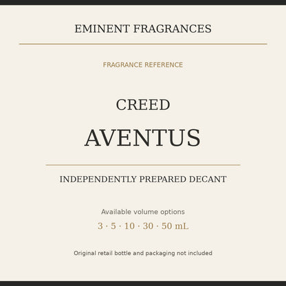 Creed Aventus decant size options and independent decant disclosure