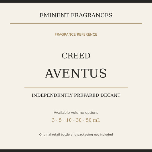 Creed Aventus decant size options and independent decant disclosure